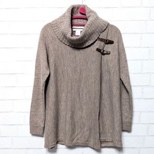 camel funnel neck jumper